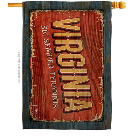 Americana Home & Garden H140991-BO 28 x 40 in. Virginia Vintage American State House Flag with Double-Sided Horizontal Decoration Banner Garden Yard Gift