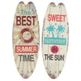 thumbnail image 5 of OUNONA Set of 2 Vintage Wood Surfboard Wall Signs for Bar, Porch, Beach Decor, 5 of 8