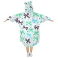 thumbnail image 2 of joogoo Wearable Blanket Hoodie for Green Bows Oversized Sherpa Hooded 3-14 YR M, 2 of 7