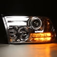 thumbnail image 3 of AKKON - For 09- 18 Ram 1500 / 2500 / 3500 Pickup Truck Chrome Clear DRL Daylight LED Tube Projector Headlights Replacement Pair, 3 of 7