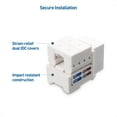 thumbnail image 4 of Cable Matters [UL Listed] 25-Pack 10Gbps Cat6 Keystone Jacks, RJ45 Keystone Jack, Ethernet Keystone Jack in White with Keystone Punch-Down Stand for Patch Panel and Wall Plate, 4 of 8