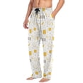 thumbnail image 5 of Beer Mugs Leaves Men's Pajama Pants with Pocket Lounge Pants Pajama Sleep Pant Pj Comfortable, 5 of 7
