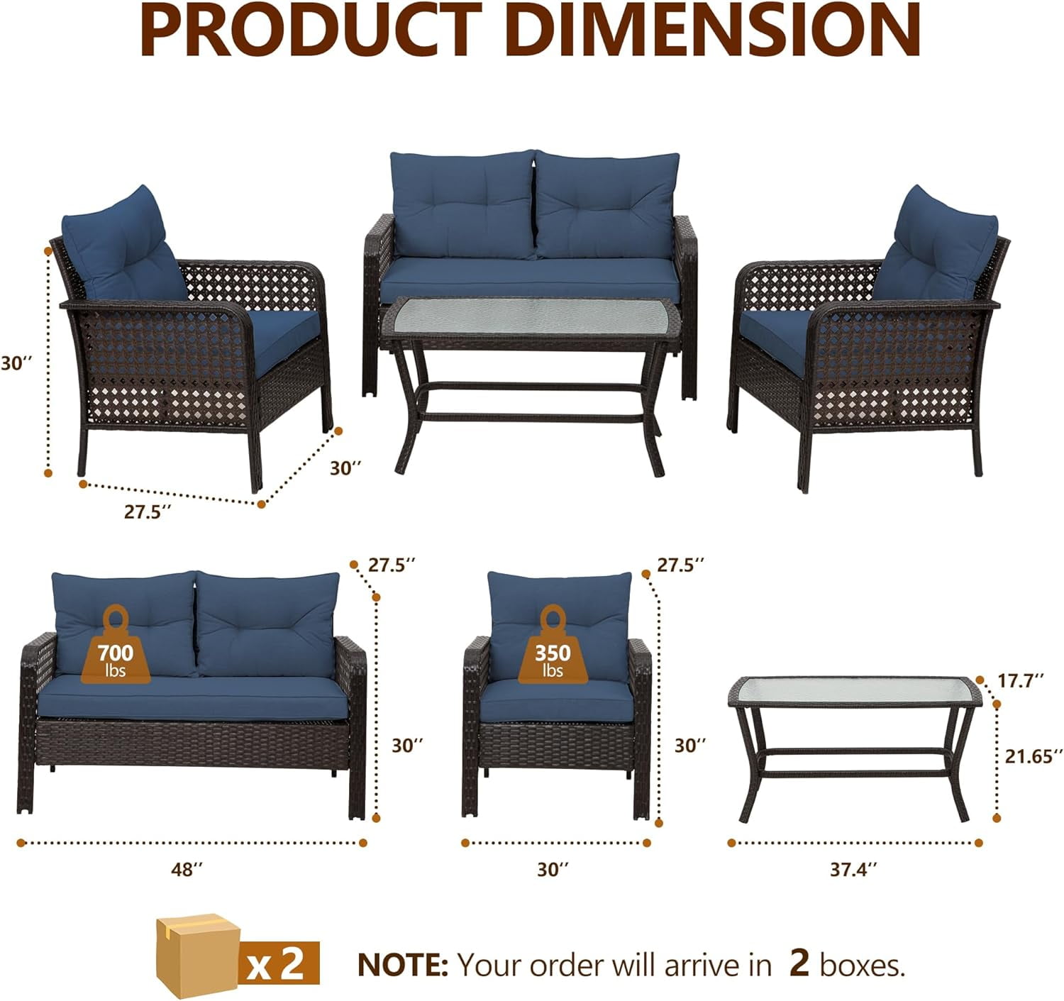 Patio Dining Sets RoyalCraft 5-Piece Patio Dining Set - Teak Wicker ...