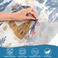 thumbnail image 3 of Yayeee Kitchen Curtains Tier Pair Light Filtering 27"x36" Rod Pocket Short Cafe Window Panel, Snowy Winter, 3 of 7