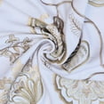 thumbnail image 6 of Fabric Mart Direct Pearl Beige, Light Olive Green Cotton with Embroidery Fabric by the Yard, 44 inches or 112 cm Width Beige Cotton Fabric, 6 Yards Floral Cotton Upholstery Fabric For Curtain Pillow, 6 of 7