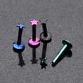 thumbnail image 2 of Colorline PVD Star Top Internally Threaded Labret, 2 of 2