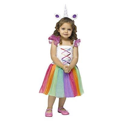 Rainbow Sparkly Unicorn Fairytale Tutu Toddler Hallowen Costume