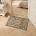 thumbnail image 2 of ODIKA 2'x3' Ultra-Soft Accent Mat, Abstract Contemporary Structured Showcasing Balanced Neutral None Washable, Bare feet friendly, Easy Care Indoor rug for Bedside, Footrest, 2 of 7