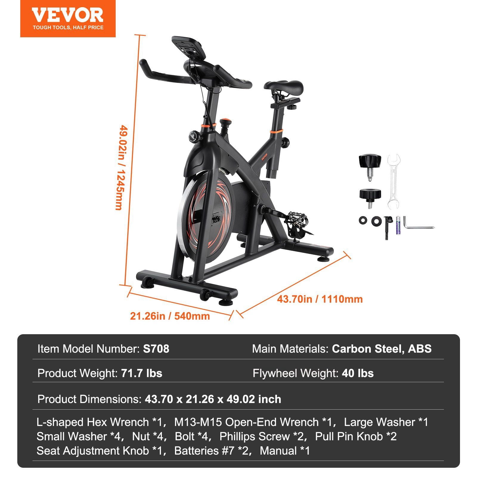 Indoor Cycling Bike - Magnetic Resistance Stationary Bike for Home Cardio Workout
