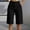 Black, variant on Sentmoon Swim Shorts Women High Waist Bermuda Shorts Breathable Solid Color Regular Fit Women's Shorts with Pockets Fashion for Going out and Summer Vacation S-3XL