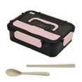 thumbnail image 1 of Lunch Box With 3 Compartments For Children Snack & Lunch - Single-Layer Sealed Food Box With Cutlery For School Work Picnic Travel, 1 of 10