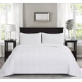 thumbnail image 1 of Chaps 3-Piece Jersey Knit Microfiber Quilt and Sham Set - Solid Coverlet Comforter, 1 of 7
