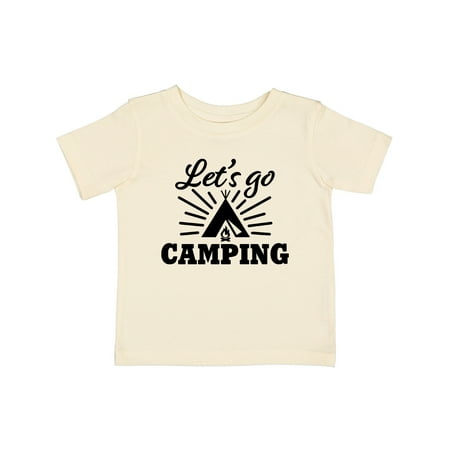 

Inktastic Lets Go Camping with Tent and Campfire Gift Baby Boy or Baby Girl T-Shirt