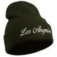 thumbnail image 5 of Los Angeles Embroidered Long Cuff Beanie - Green OSFM, 5 of 5