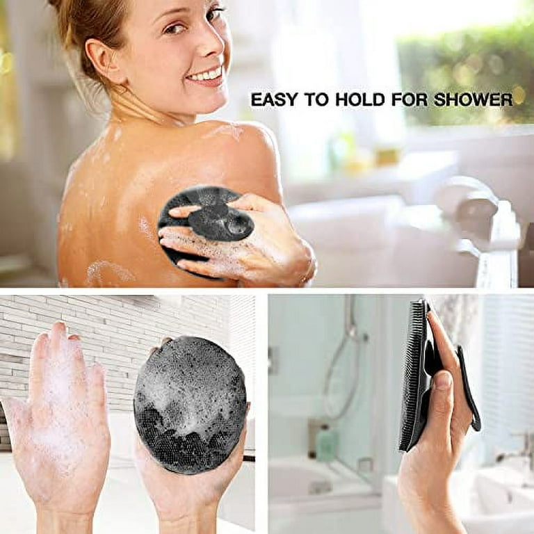 Yaomiao 8 Pcs Soft Silicone Shower Brush Body Cleansing Brush Gentle  Exfoliating and Massage Body Scrubber Dry Skin Brushing Glove Loofah for  Sensitive and Many Skin Types 4 Colors