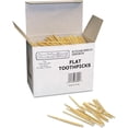 thumbnail image 1 of Flat Wood Toothpicks, Wood, Natural, 2500/Pack, 1 of 1