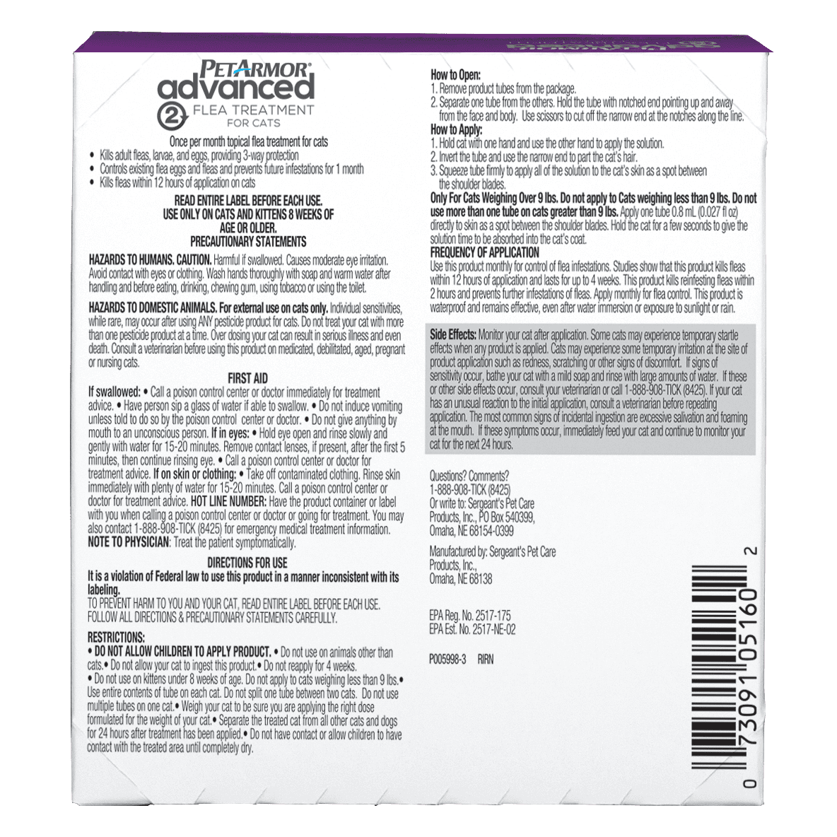 PetArmor Brandclub PetArmor Advanced 2 Small Large