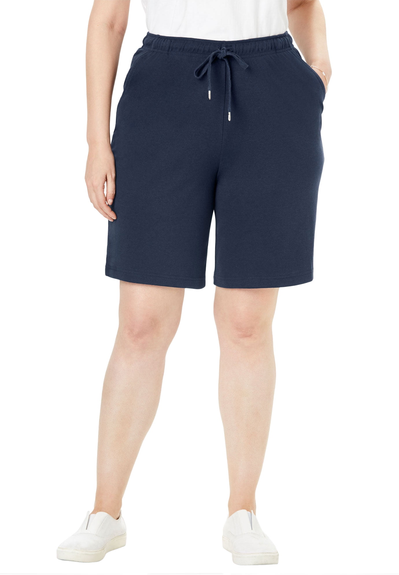 Woman Within Plus Size Sport Knit Short Shorts - Walmart.com