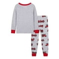 thumbnail image 4 of KPOPLK Toddler Boys Pajamas 2T 3T 4T 5T 6T 7T 8T Summer Long Sleeve Pjs for Boy Jammies Sleepwear Kids Sets Grey Size 3-4 Years, 4 of 5