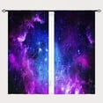 thumbnail image 2 of Galaxy Space W52 x L84 Inch Curtains Kids Purple Pink Blue Nebula Universe Outer Space Starry Stars Rod Pocket Print Pattern Window Drapes for Boys Girls Teen Bedroom Playroom 2 Panels, 2 of 6