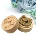 thumbnail image 3 of Iumwxz 1pcs Personalized Retro Ring Box Wedding Valentines Wooden Jewelry Box, 3 of 3