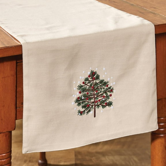 Park Designs Tannenbaum Beige Table Runner 13"X36"
