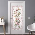 thumbnail image 2 of Spring Floral Window Privacy Film, Retro Pink Orchid Flowers Leaves Botanical Static Cling UV Sun Blocking Heat Control Window Tint Day and Night, Non-Adhesive One Way Privacy Cover 35.4''x78.7'', 2 of 7