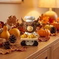 thumbnail image 4 of Resin Statues,Cute Highland Cow Figurine with Croissant Tray for Kitchen Livingroom Countertop Fall Decor, 4 of 7