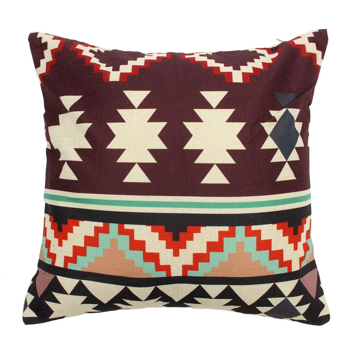 Aztec Bohemia Geometric Abstract Cotton Linen Pillow Case Cushion Cover 18/"x18/"