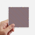 thumbnail image 1 of Illusion Line Repeating Curve Sticker Square Waterproof Stickers Wallpaper Car Decal, 1 of 1