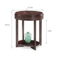 thumbnail image 5 of Leick Home 10107-CH Oval End Table with Shelf, Chocolate Cherry, 5 of 16