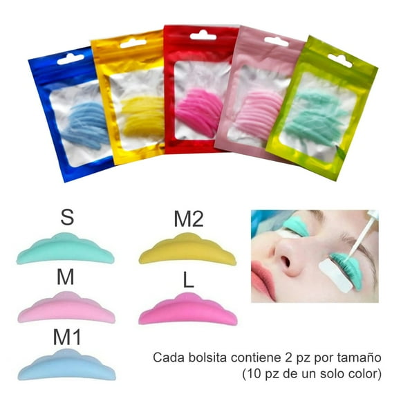 5 Pares De Pads Para Lifting De Silicona Extensión Pestañas MIA STORE 5 PARES DE PADS COLOR ALEATORIO