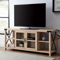 thumbnail image 1 of 60" Farmhouse Metal X TV Stand - White Oak, 1 of 1