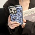 thumbnail image 4 of For iPhone 16 Pro Max Case Camo Puffer Jacket Leather TPU Back Cover Drop Protection - Brown, 4 of 5