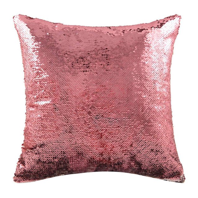 Liquidation! Taie d'Oreiller à Sequins Sirène Carrée Décorative Magique Réversible