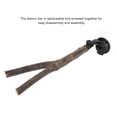 thumbnail image 3 of Non Slip Textured Wooden  Perch With Suction Cups - Training And Interactive, Prevent Slip, Easy To Install - Ideal For Small Medium Birds, 3 of 8