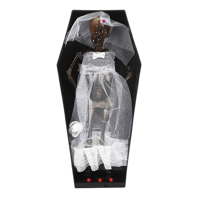 Decoraciones De Halloween: Accesorios De Ataúd Con Esqueleto Bailarín Para Decorar Fiestas