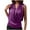 Purple, variant on WCMZJ Women's Satin Silky Tops Wrap V Neck Drape Ruched Front Sleeveless Tank Top Elegant Dressy Fashion Blouse Top Beige S