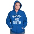 thumbnail image 3 of Weapons of Mass Seduction Joke Zip Up Hoodie Men's Women's Brisco Brands M, 3 of 6