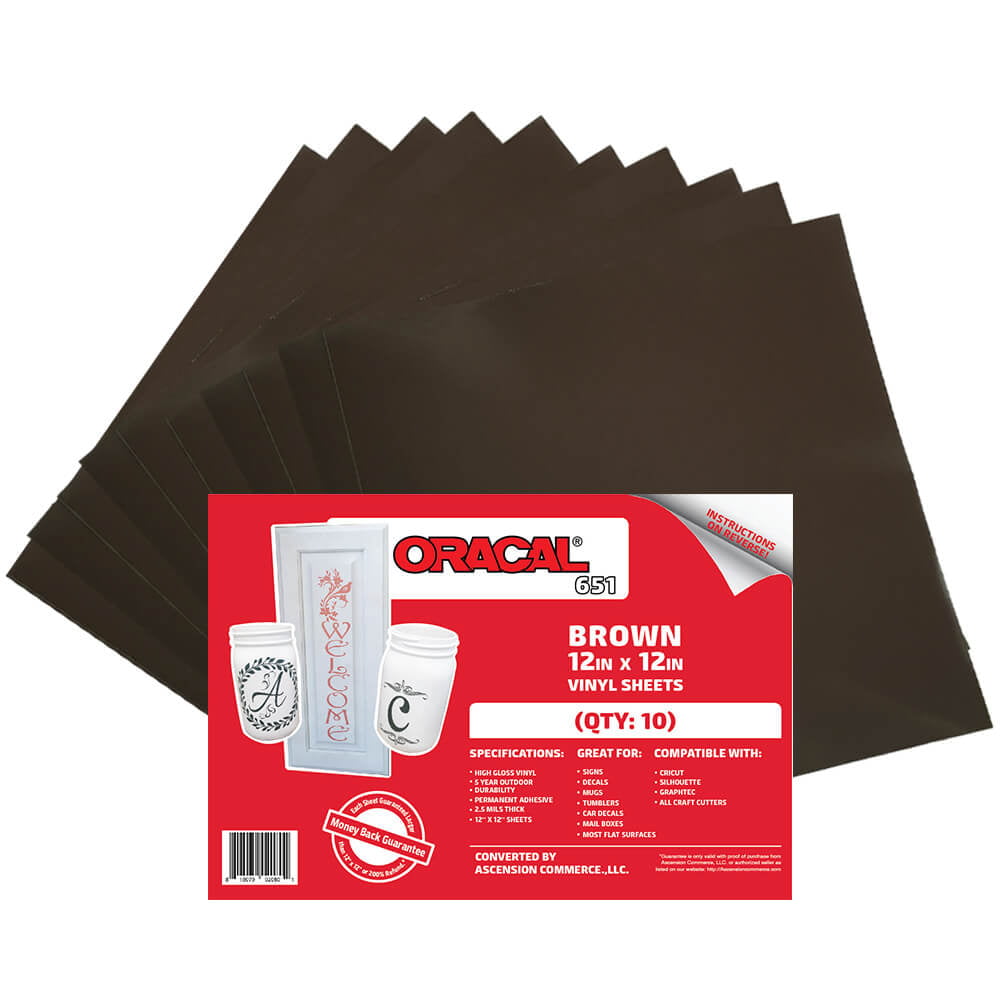 1 Sheet - 12 X 12 ORACAL 651 Craft & Hobby Cutting Vinyl - *63 Color  Choices*