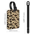 thumbnail image 3 of WIRESTER Rectangle PU Leather Luggage Tags for Travel Suitcase Baggage 4.05 x 2.83 inches - Leopard Pattern, 3 of 7
