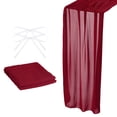 thumbnail image 1 of Camino de mesa de Gasa rústico 28 x 120 pulgadas Unique Bargains Vino Rojo, 1 of 6