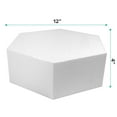thumbnail image 4 of Hexagon Cake Dummy, Styrene - 12 Inch x 4 Inch High, 4 of 7