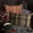 thumbnail image 4 of Winter Plaid Throw Pillow cover, 24"x24" Red Velvet Pillowcase, Modern Plaid Farmhouse Buffalo Check Pillow Cover For Sofa Couch, Hotels, living Room, Bed Room - Plaidscape Terracotta, 4 of 10