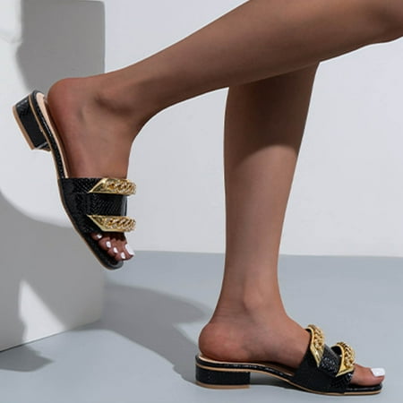 

Hvyesh Flat Sandals for Women Casual Summer Flat Shoes Ladies Beach Sandals Summer Non-Slip Causal Slippers Size 9