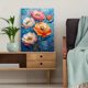 thumbnail image 5 of Qisvanset Framed Canvas Wall Art 12x16 Inch Vibrant Color Peony Elegant Botanical Wall Art, 5 of 5
