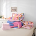 thumbnail image 6 of Manfei Modern Geometric 7pcs Bedding Comforter Set,Wave Lines Pattern Queen Bedding Sets,Colorful Striped Queen Sheet Sets For Girl Boys,Super Cozy Room Decor Reversible, 6 of 8