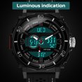 thumbnail image 2 of Men's Digital-Analog Sport Watch–Dual Time Display,Calendar, Alarm,Stopwatch,Waterproof Watch for Man with Silicone Strap Gift for Man, 2 of 8