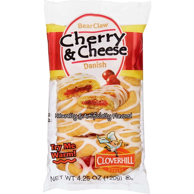 Cloverhill Bear Claw Danish Pastry 4Flavor Variety 12 Pack