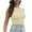 Beige, variant on Womens Fall Fashion 2022! QLEICOM Sweaters for Women, Women‘s Casual Fashion Sleeveless Halter Neck Cutout Super Short Round Neck Vest Tops Blouse On Clearance